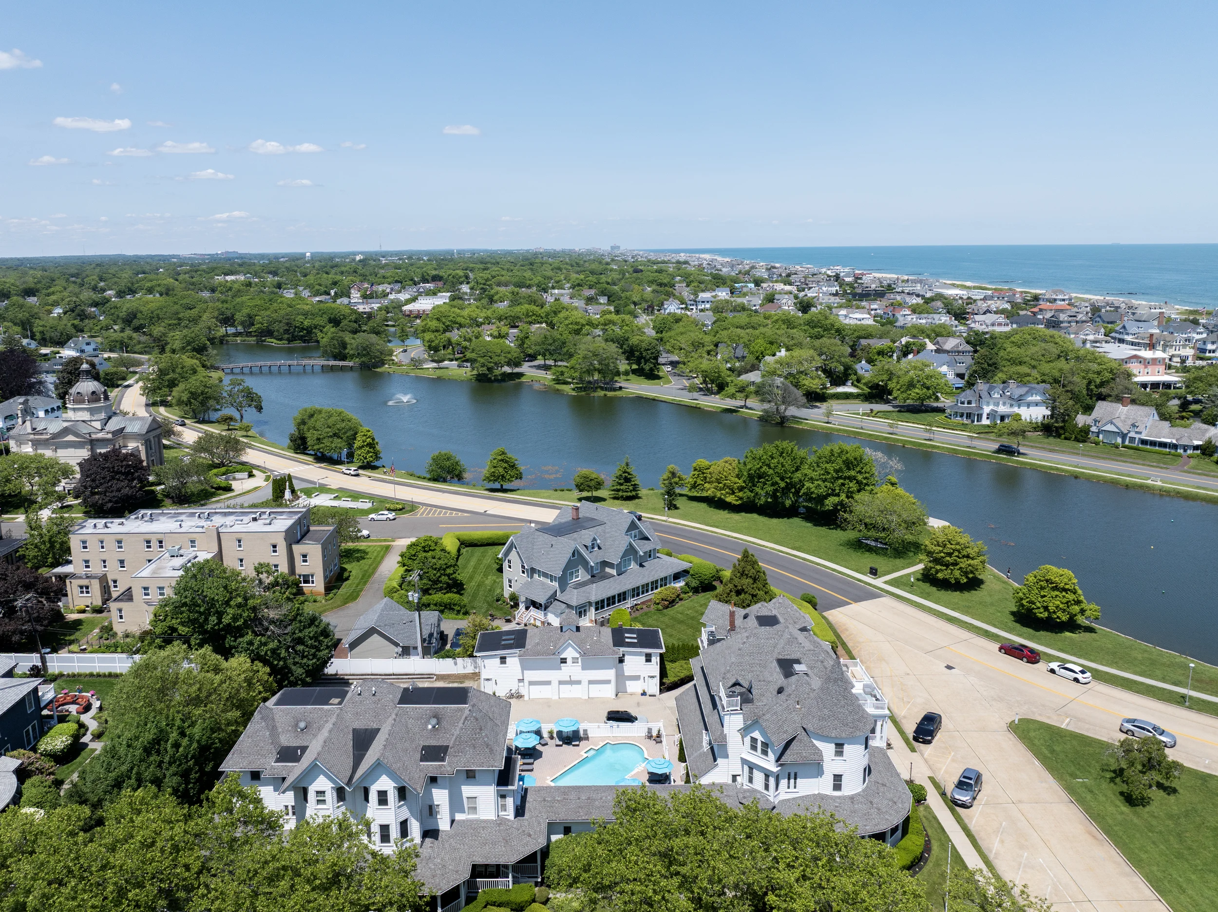 Aerial view of hotel