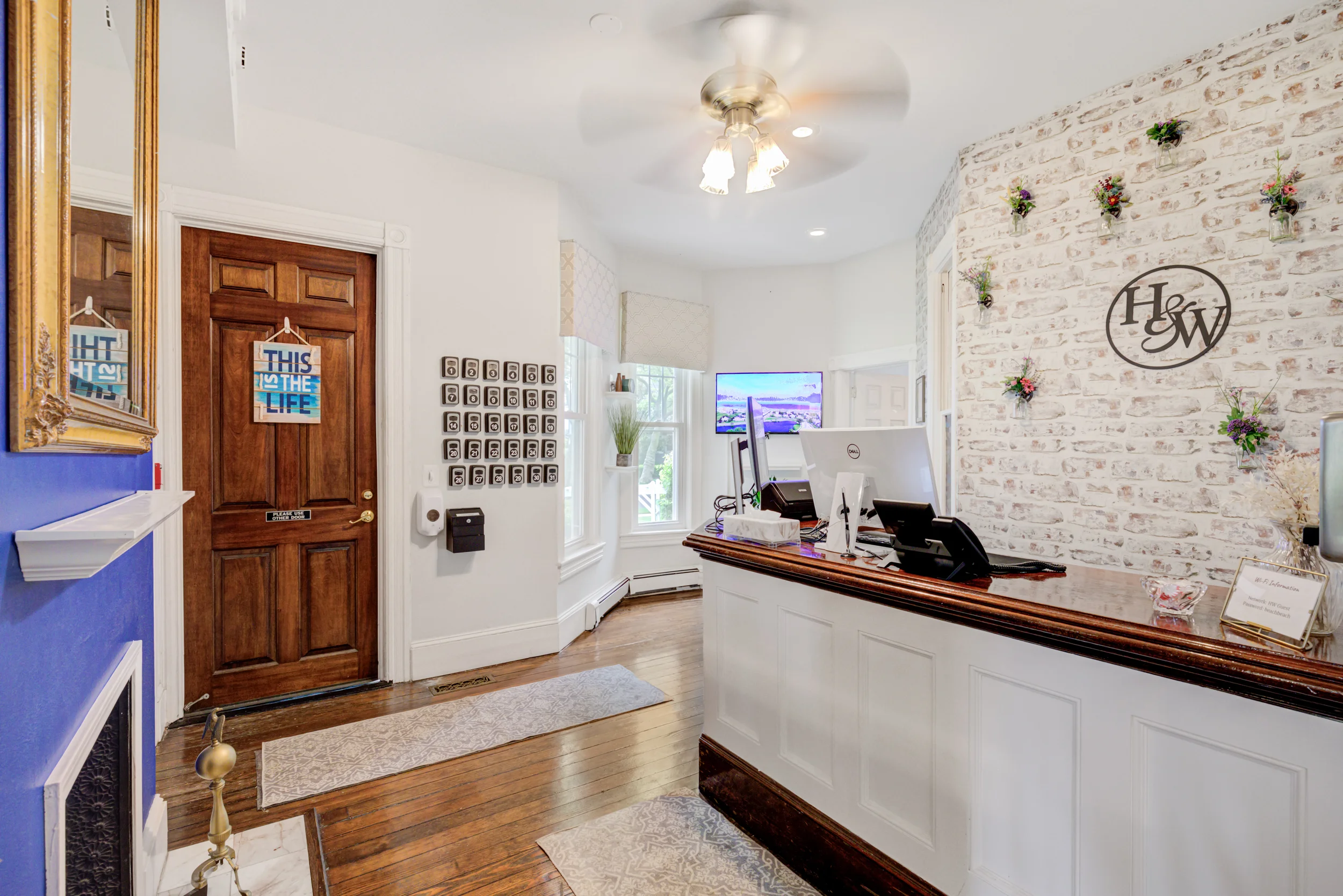 Front desk reception area