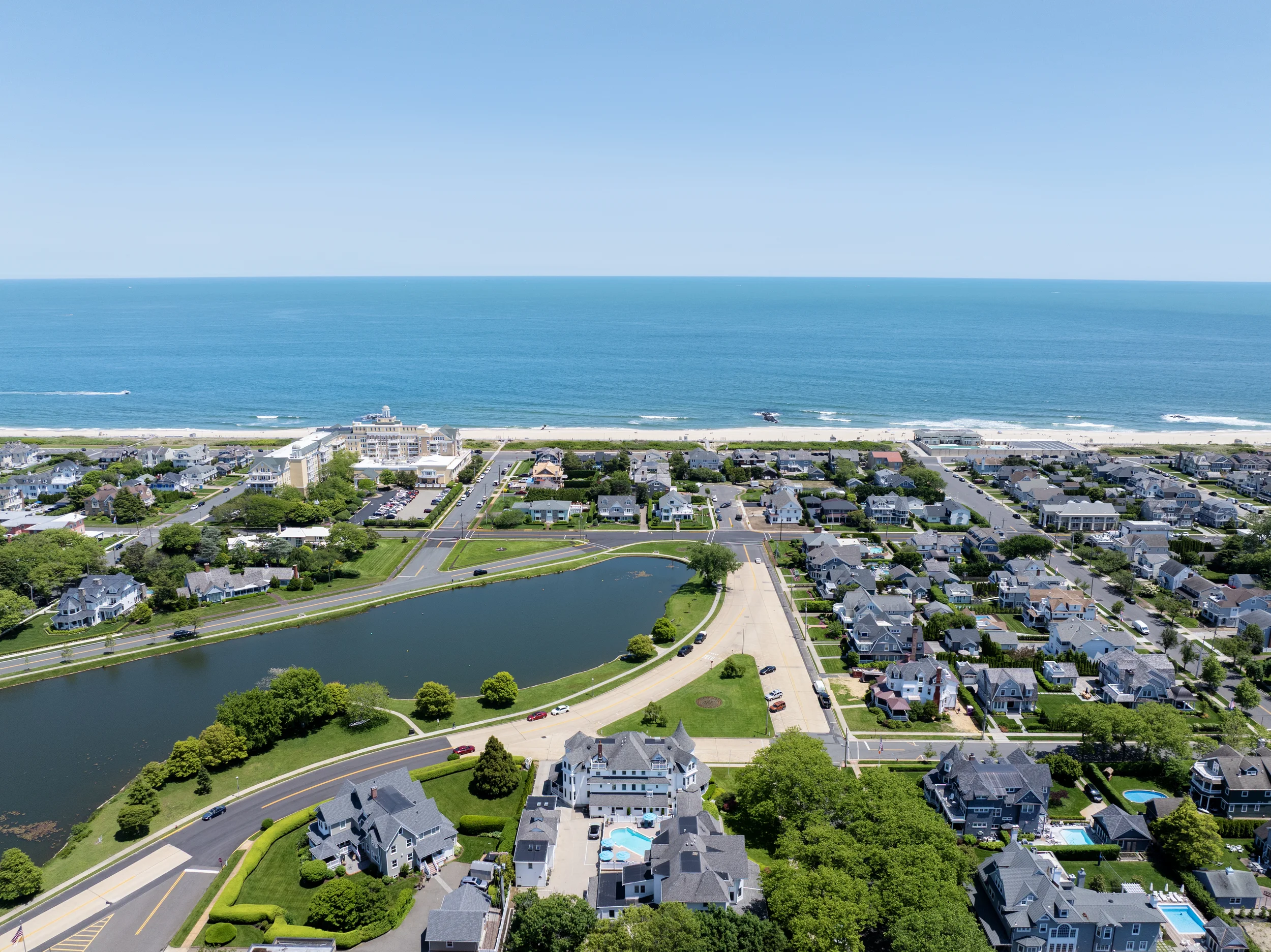 Aerial view of hotel